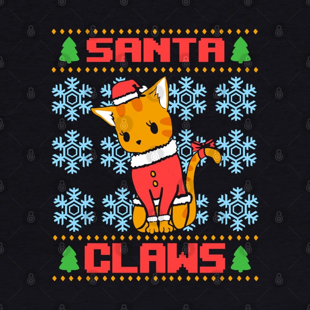 Santa Claws Ugly Christmas Sweater by KsuAnn